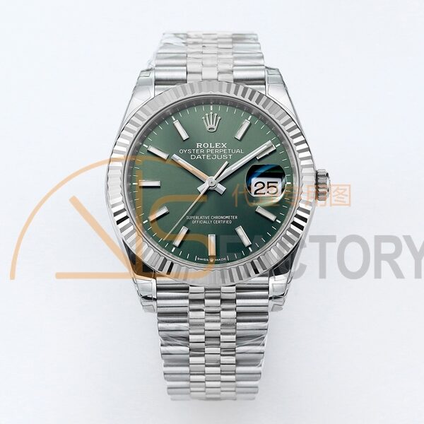 DateJust 41 126334 904L SS V2 VSF 1:1 Best Edition Green Dial Stick Marker On Jubilee Bracelet DD3235