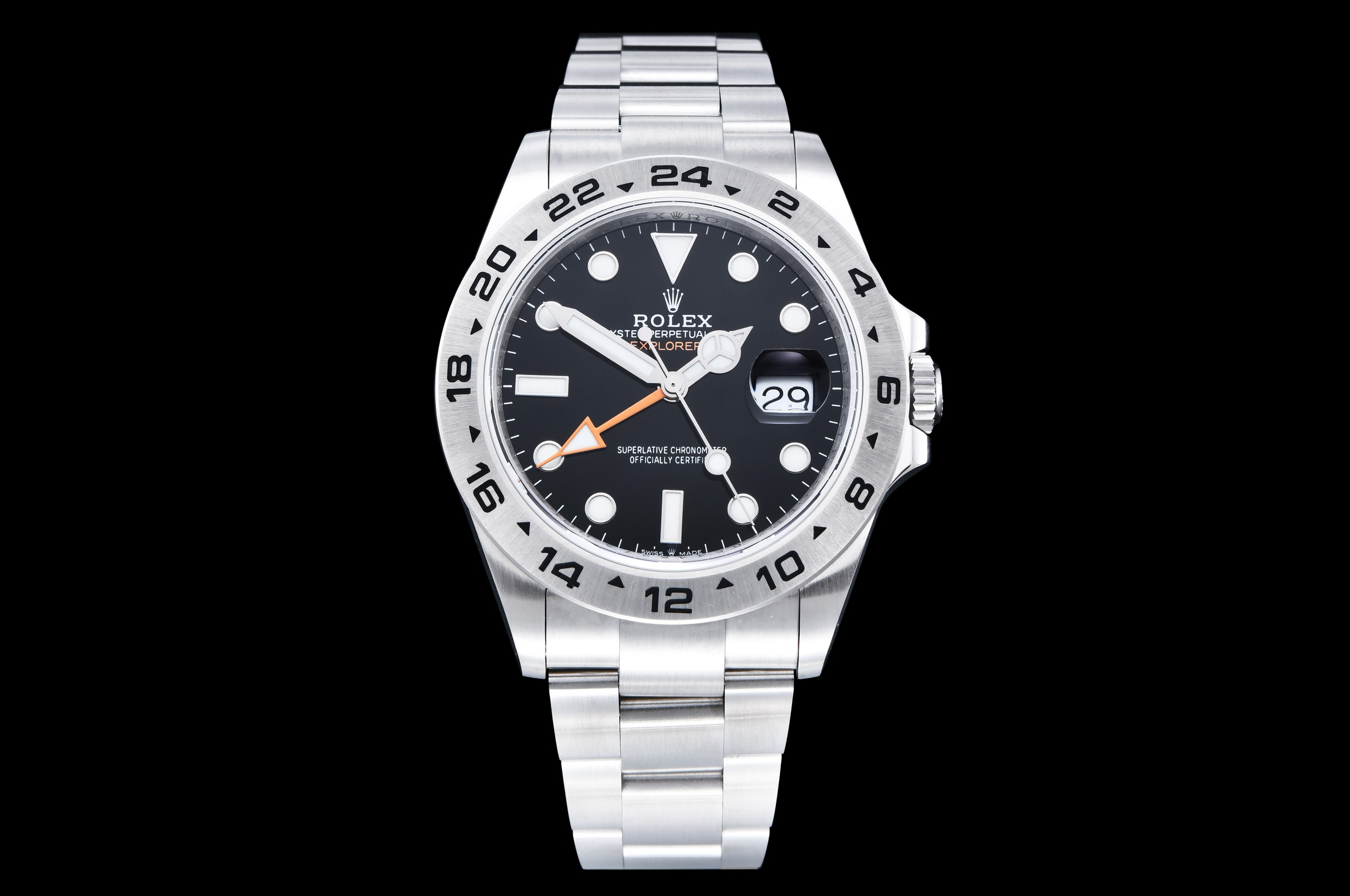 Explorer II 42mm 226570 904L SS ARF 1:1 Best Edition Black Dial on Bracelet SH3285 CHS