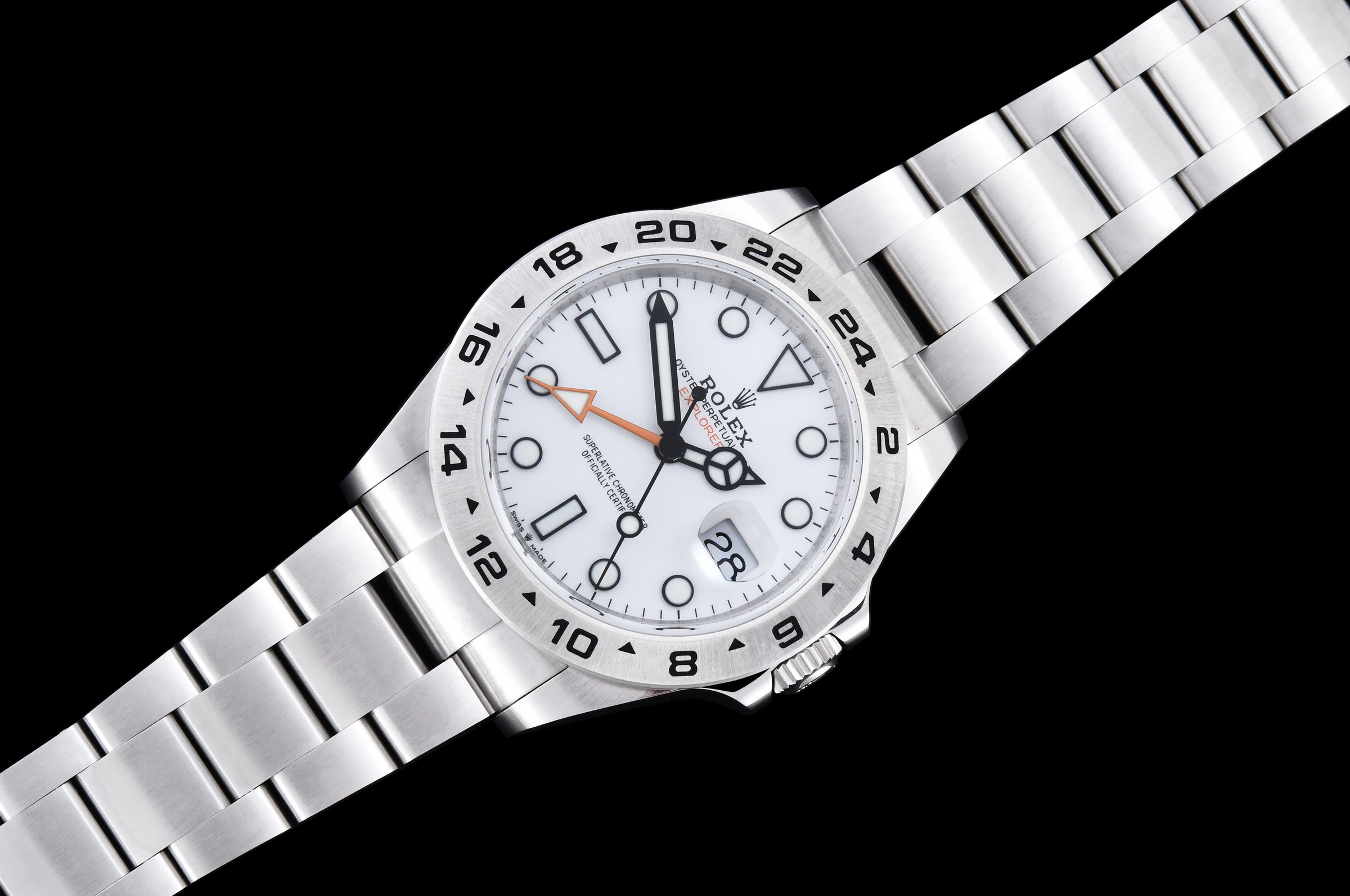 Explorer II 42mm 226570 904L SS ARF 1:1 Best Edition White Dial on Bracelet SH3285 CHS - Image 2