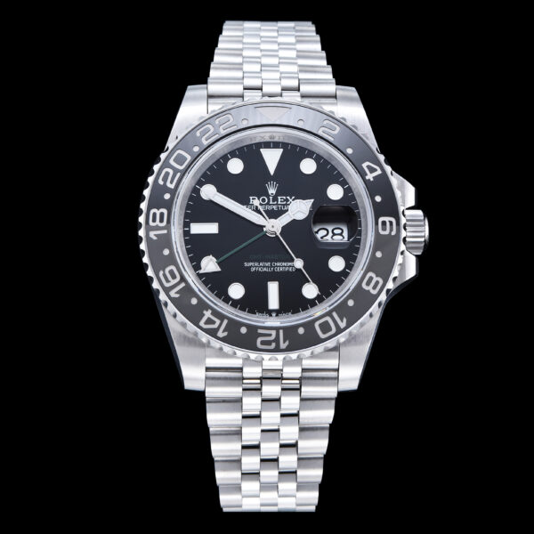 GMT-Master II 126710 GRNR Black/Gray V2 904L SS QF 1:1 Best Edition Black Dial On Jubilee Bracelet SH3285 CHS