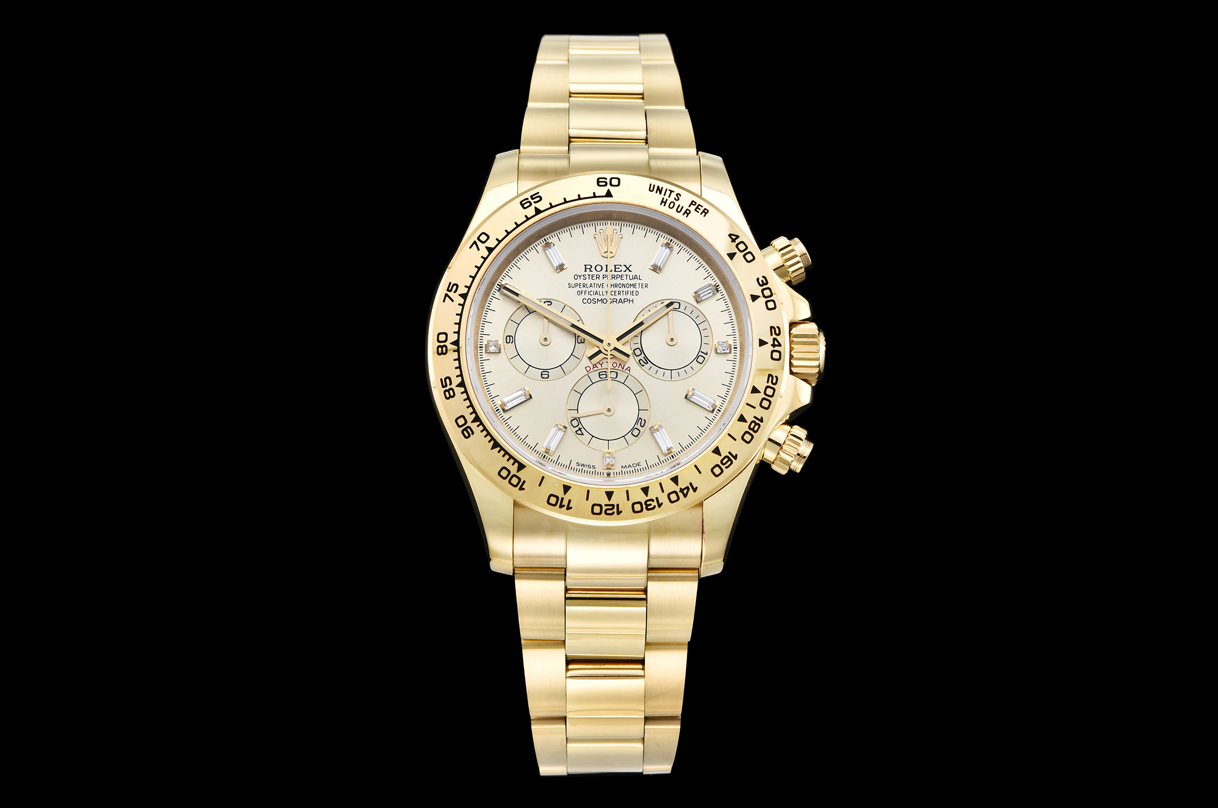 Daytona 116508 QF 1:1 Best Edition White Dial on YG Bracelet SH4130 V3 (Gain Weight)