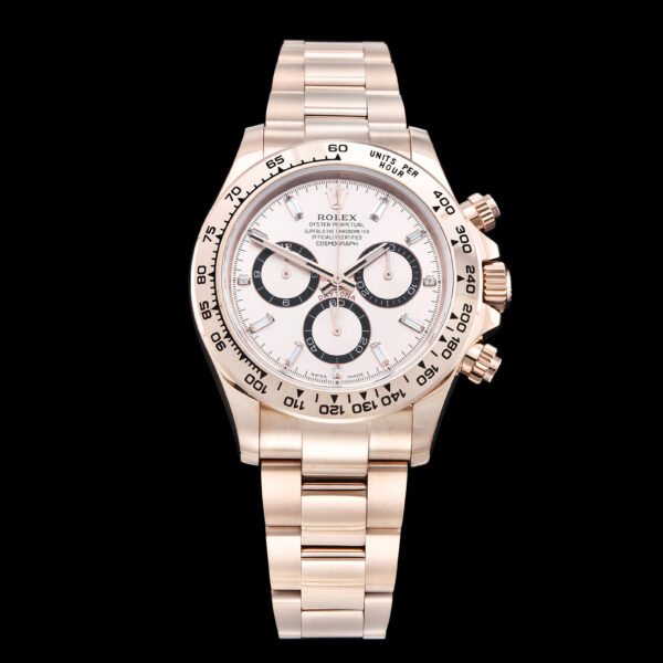 Daytona 116508 QF 1:1 Best Edition White Dial on RG Bracelet SH4130 V3 (Gain Weight)