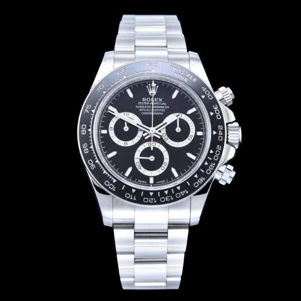 Daytona 126500 UFO 904L Steel SS 1:1 Best Edition Black Dial On SS Bracelet UF4131 (Free Sprung)