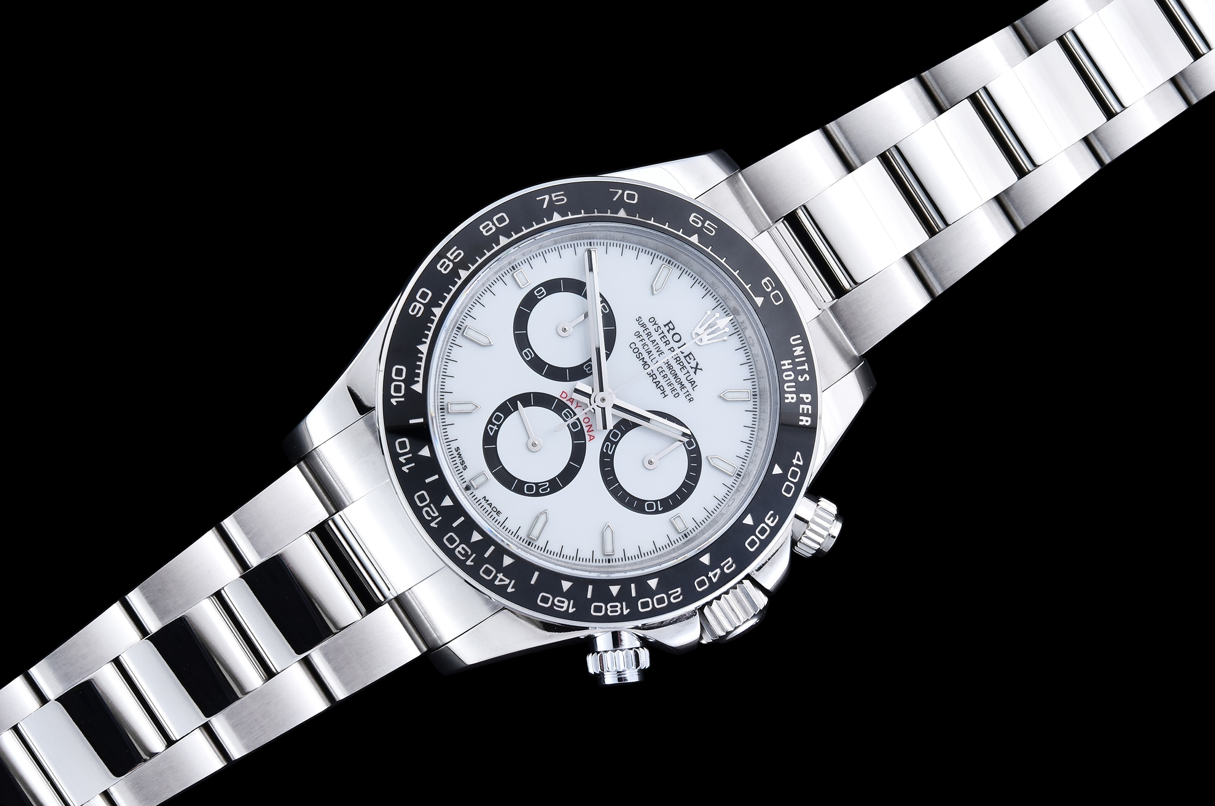 Daytona 126500 UFO 904L Steel SS 1:1 Best Edition White Dial On SS Bracelet UF4131 (Free Sprung) - Image 2
