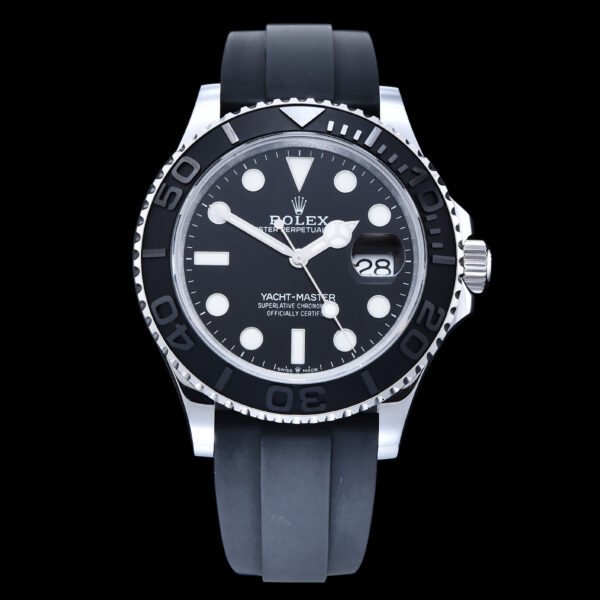Yacht-Master 226659 Gain Weight QF 1:1 Best Edition Black Dial On Oysterflex Strap VR3235