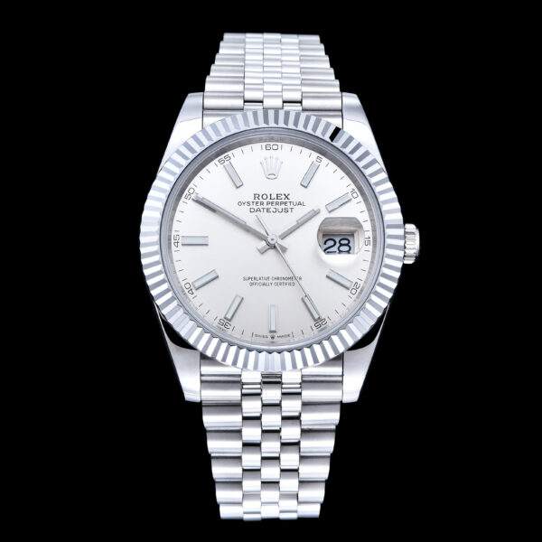 DateJust 41mm 126334 904 SS QF V2 1:1 Best Edition Silver Dial Stick Marker On Jubilee Bracelet SH3235