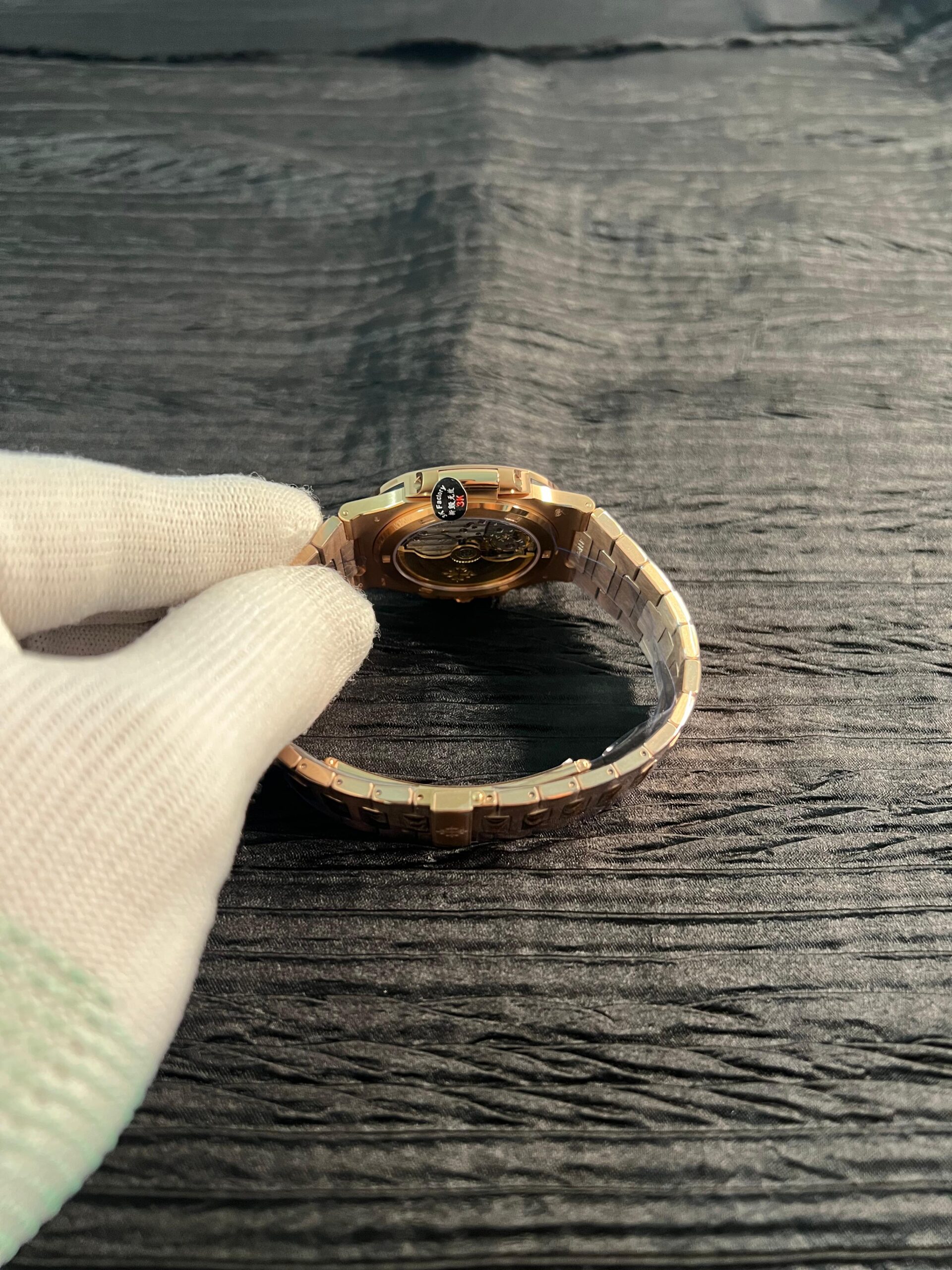 Nautilus 5711/1R 3KF 1:1 Best Edition Brown Textured Dial on RG Bracelet A324 Super Clone V2 - Image 5