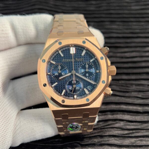 Royal Oak Chrono 26240OR RG V2 APSF 1:1 Best Edition Blue Dial on RG Bracelet SA4401 Super Clone (Free Sprung)