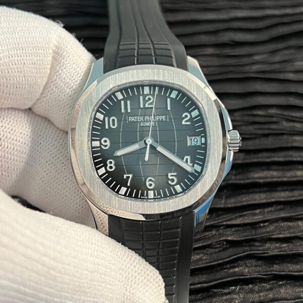 Aquanaut 5167 SS 3KF Best Edition Gray Dial on Black Rubber Strap A324 Super Clone V2