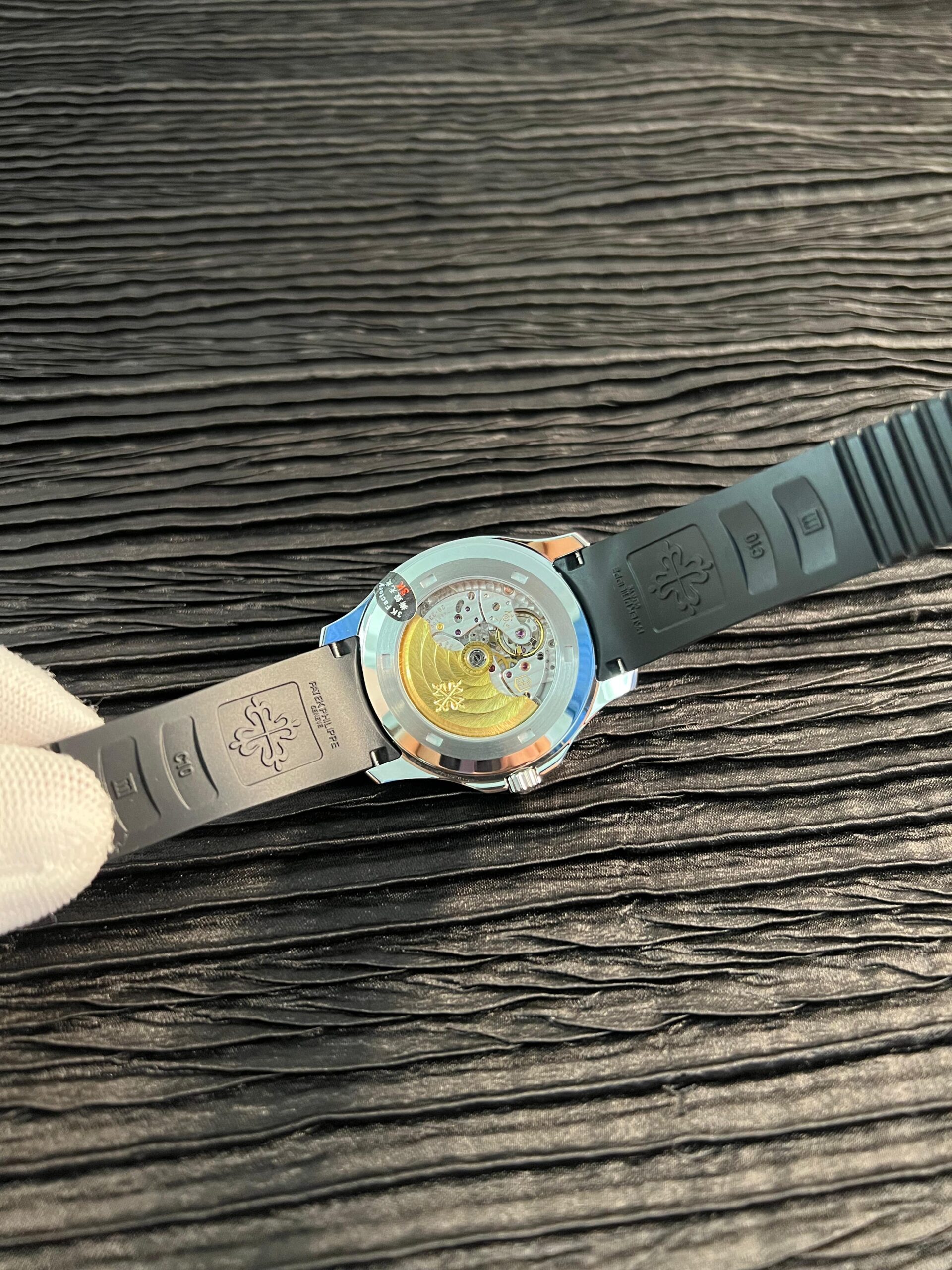 Aquanaut 5167 SS 3KF Best Edition Gray Dial on Black Rubber Strap A324 Super Clone V2 - Image 6