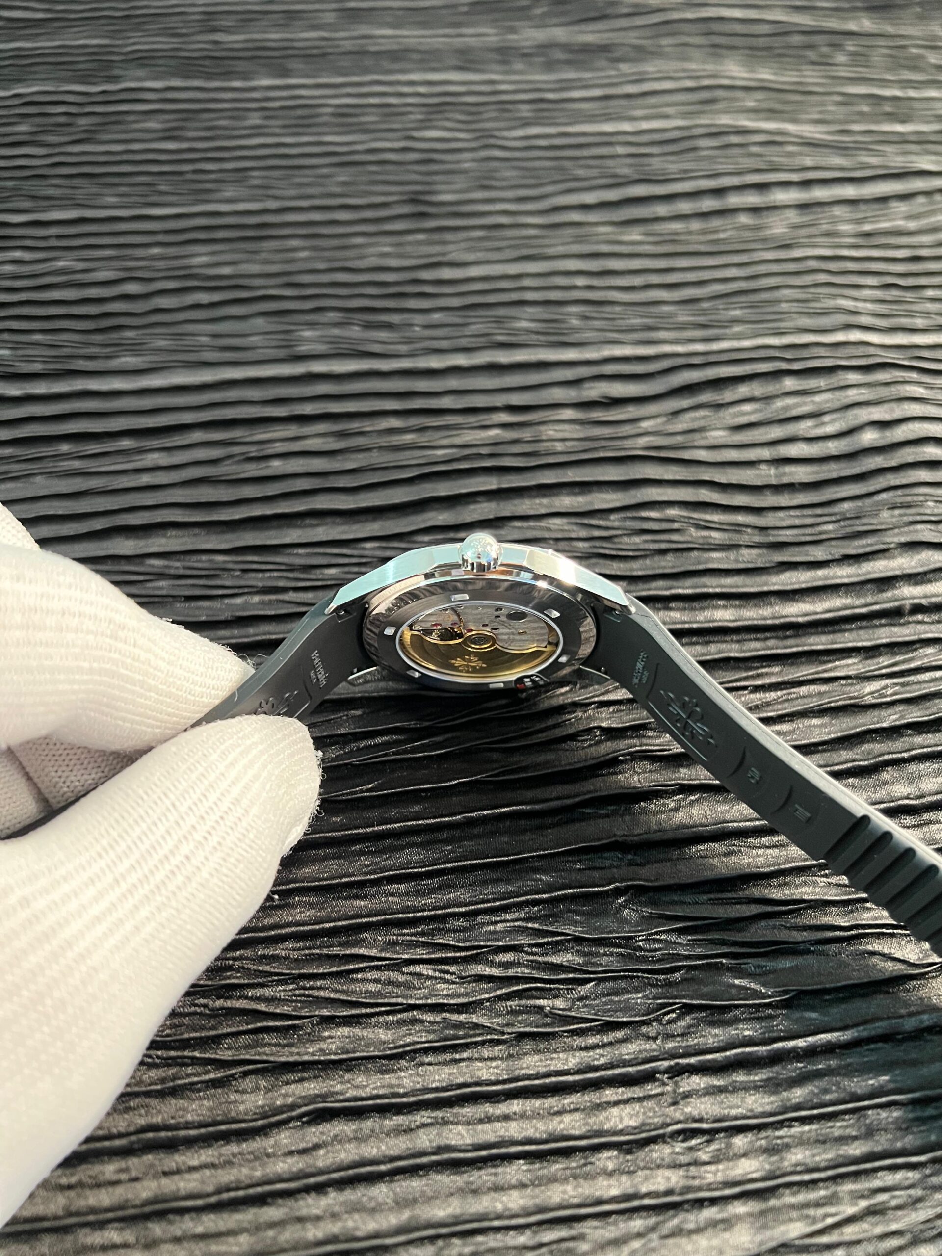 Aquanaut 5167 SS 3KF Best Edition Gray Dial on Black Rubber Strap A324 Super Clone V2 - Image 4