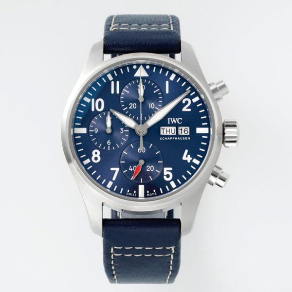 Pilot Watch IW388111 SS APSF 1:1 Best Edition Blue Dial On Blue Leather Strap A69385