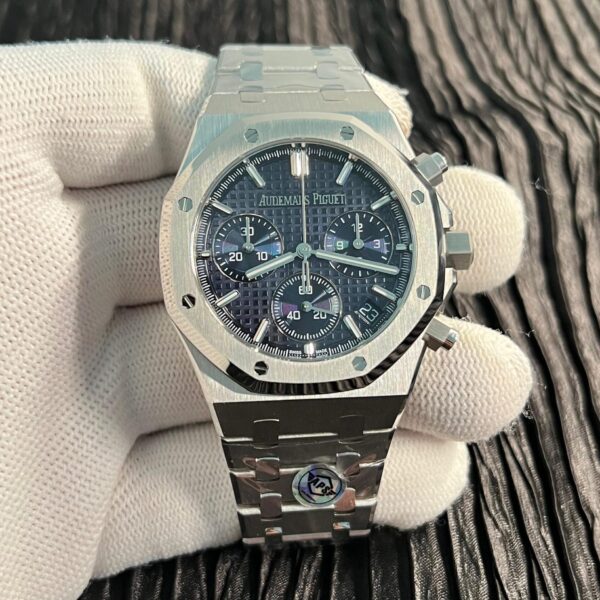 Royal Oak Chrono 26240 SS V2 APSF 1:1 Best Edition Blue Dial on SS Bracelet SA4401 Super Clone (Free Sprung)