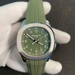 Aquanaut 5168G 42mm Gain Weight SS DDF 1:1 Best Edition Green Dial On Green Rubber Strap Super Clone DD330