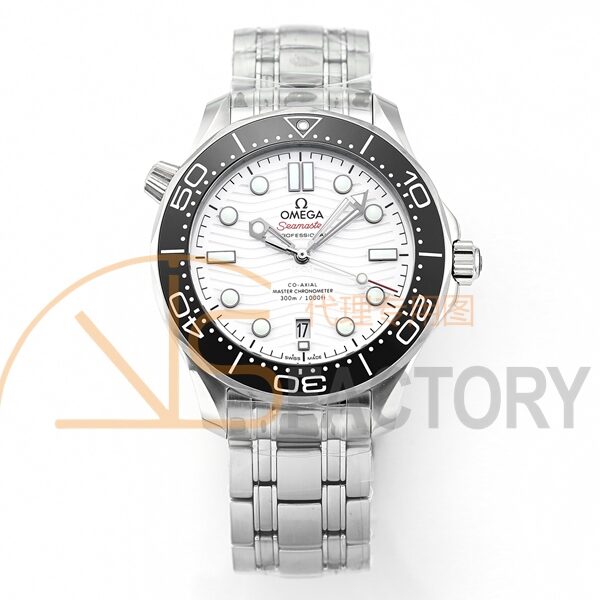 Seamaster Diver 300M Black Ceramic Bezel V4 VSF 1:1 Best Edition White Dial On SS Bracelet Super Clone Asian 8800
