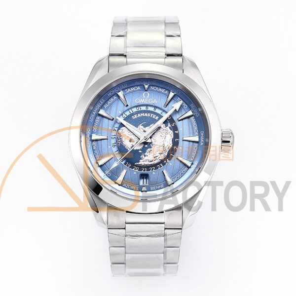 Aqua Terra 150M 43mm 24 VSF 1:1 Best Edition Summer Blue Dial on SS Bracelet A8938 Super Clone
