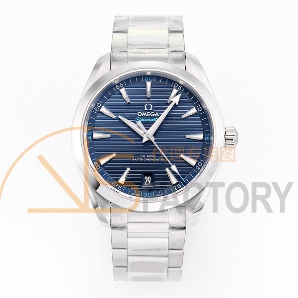 Aqua Terra 150M Master Chronometers VSF 1:1 Best Edition Deep Blue Dial Silver Hand on SS Bracelet A8900 Super Clone