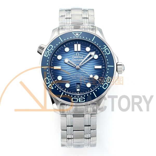 Seamaster Diver 300M Blue Ceramic Bezel V4 VSF 1:1 Best Edition Summer Blue Dial On SS Bracelet Super Clone Asian 8800