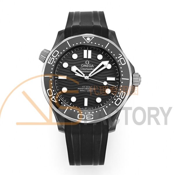 Seamaster Diver 300M Real Ceramic Case VSF 1:1 Best Edition on Black Rubber Strap A8806