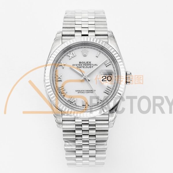 DateJust 36 SS 126234 VSF 1:1 Best Edition 904L Steel White Roman Dial on Jubilee Bracelet VS3235