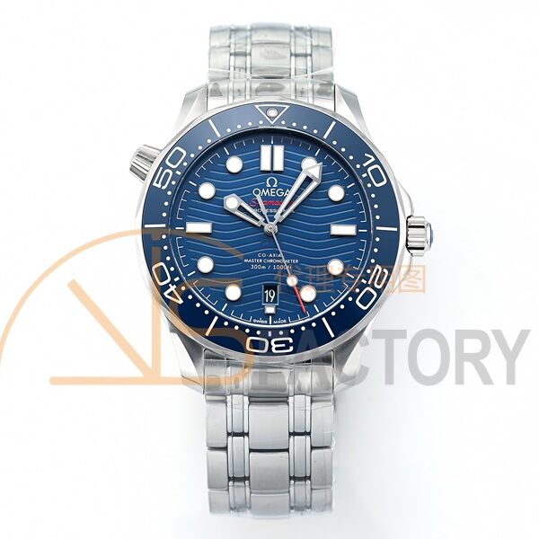 Seamaster Diver 300M Blue Ceramic Bezel V4 VSF 1:1 Best Edition Blue Dial On SS Bracelet Super Clone Asian 8800