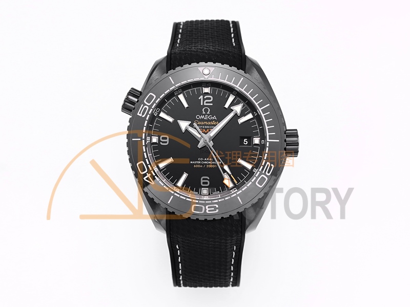 Planet Ocean 45.5mm Deep Black Real Ceramic VSF 1:1 Best Edition on Black Nylon Strap A8906 Super Clone