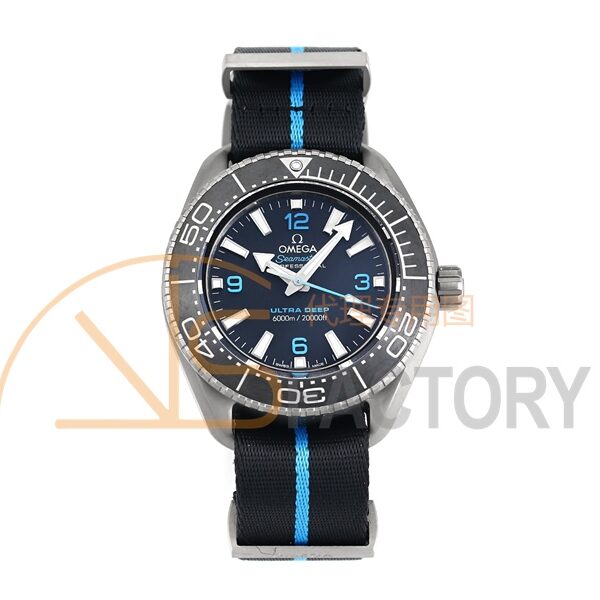 Seamaster 6000M Ultra Deep SS VSF 1:1 Best Edition Black Dial on Black Nylon Strap A8912 Super Clone