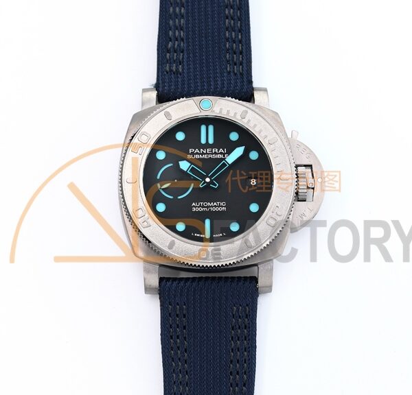 PAM985 Mike Horn Submersible VSF 1:1 Best Edition Black Dial on Blue Nylon Strap P.9010 Clone