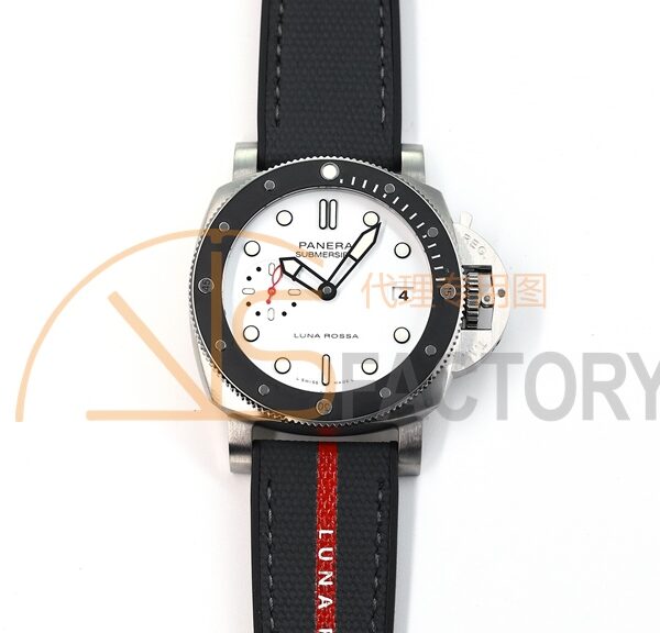 PAM1579 Luna Rossa Submersible 42mm VSF 1:1 Best Edition White Dial On Black Fabric Strap P900