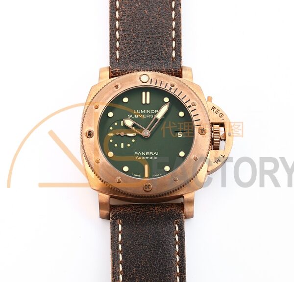 PAM382 N Bronzo VSF V2 1:1 Best Edition on Brown Distressed Calfskin Strap VSP9000