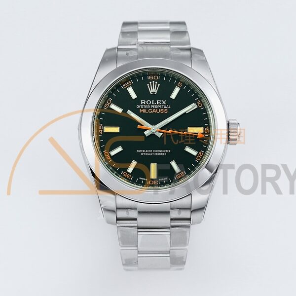 Milgauss 116400 GV Real Green Sapphire 904L SS VSF 1:1 Best Edition Black Dial on 904L SS Bracelet SA3131