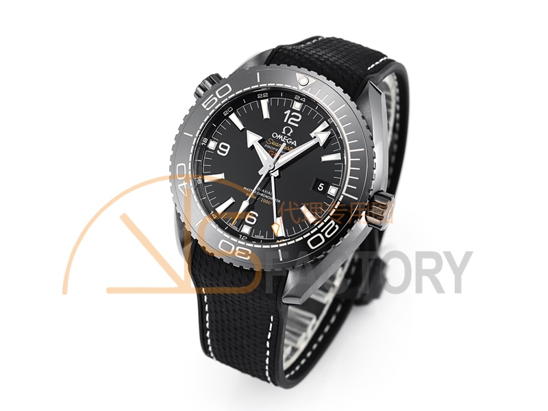 Planet Ocean 45.5mm Deep Black Real Ceramic VSF 1:1 Best Edition on Black Nylon Strap A8906 Super Clone - Image 3
