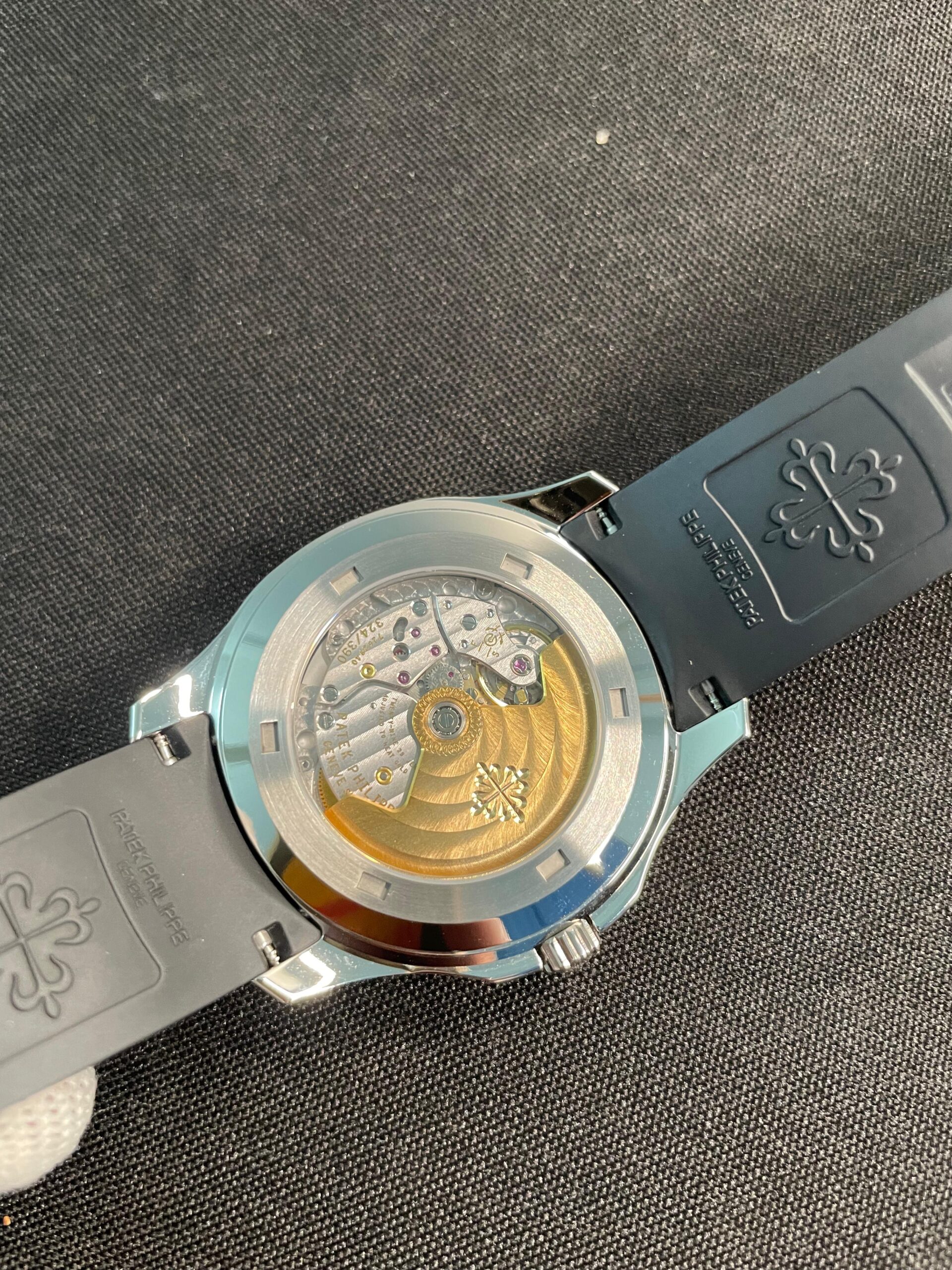 Aquanaut 5168G 42mm Gain Weight SS DDF 1:1 Best Edition Black Dial On Black Rubber Strap Super Clone DD330 - Image 7