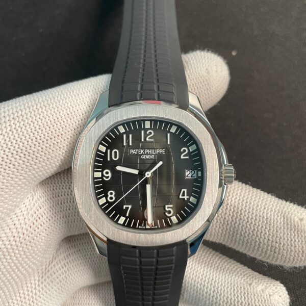 Aquanaut 5168G 42mm Gain Weight SS DDF 1:1 Best Edition Black Dial On Black Rubber Strap Super Clone DD330