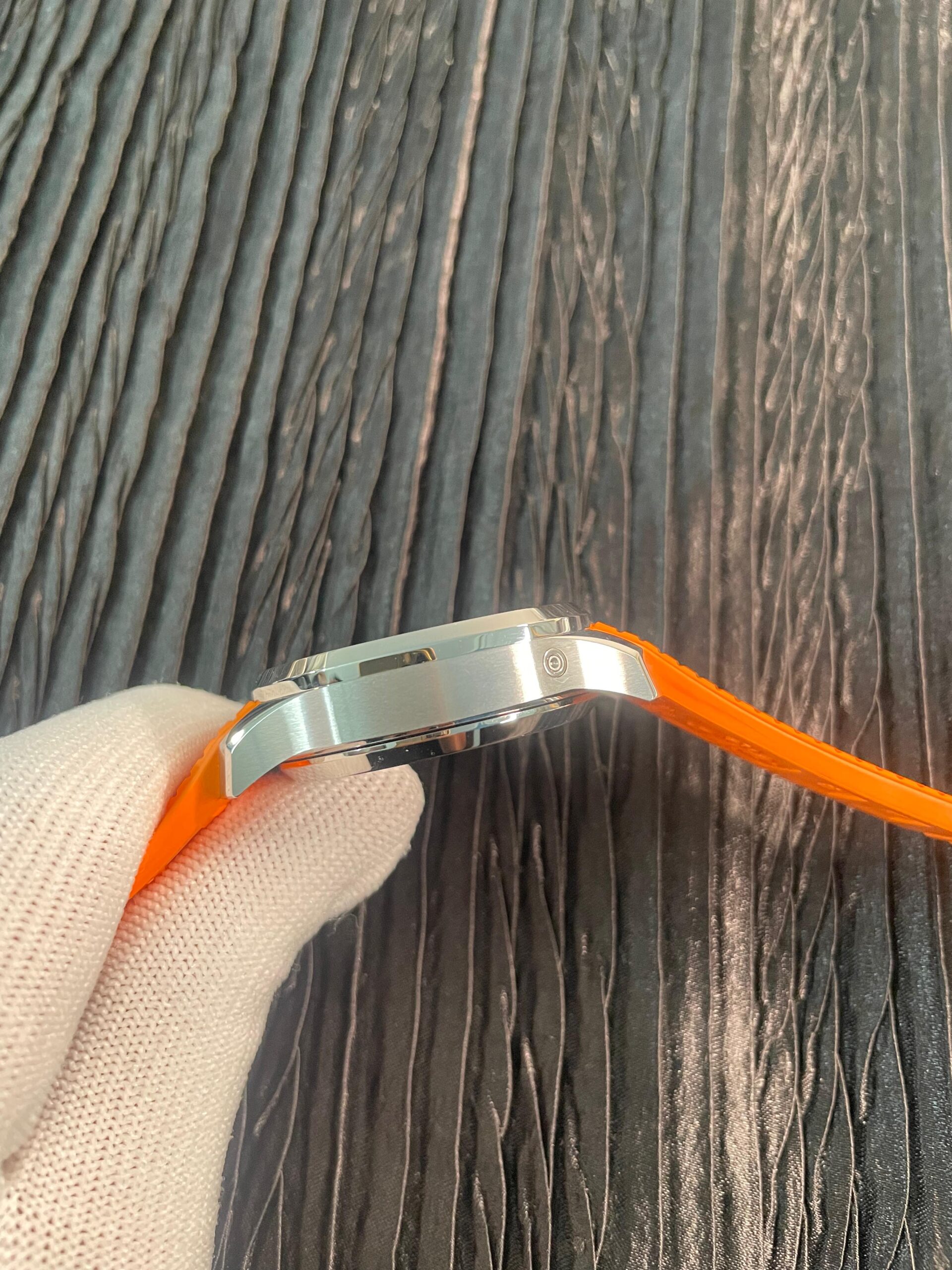 Aquanaut 5968 SS P1F Best Edition Gray Dial On Orange Rubber Strap A520 - Image 6