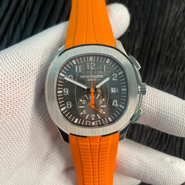 Aquanaut 5968 SS P1F Best Edition Gray Dial On Orange Rubber Strap A520