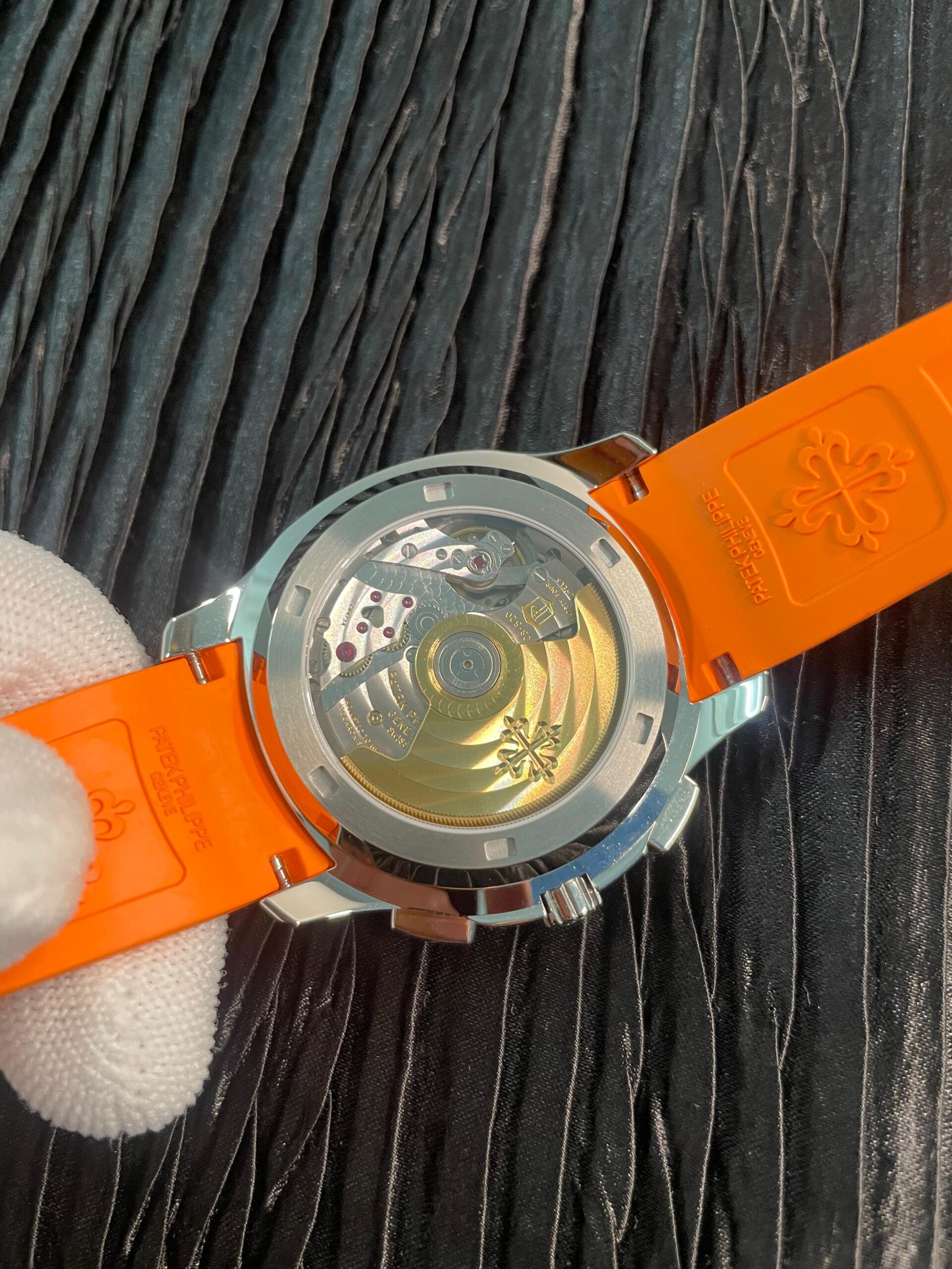 Aquanaut 5968 SS P1F Best Edition Gray Dial On Orange Rubber Strap A520 - Image 7