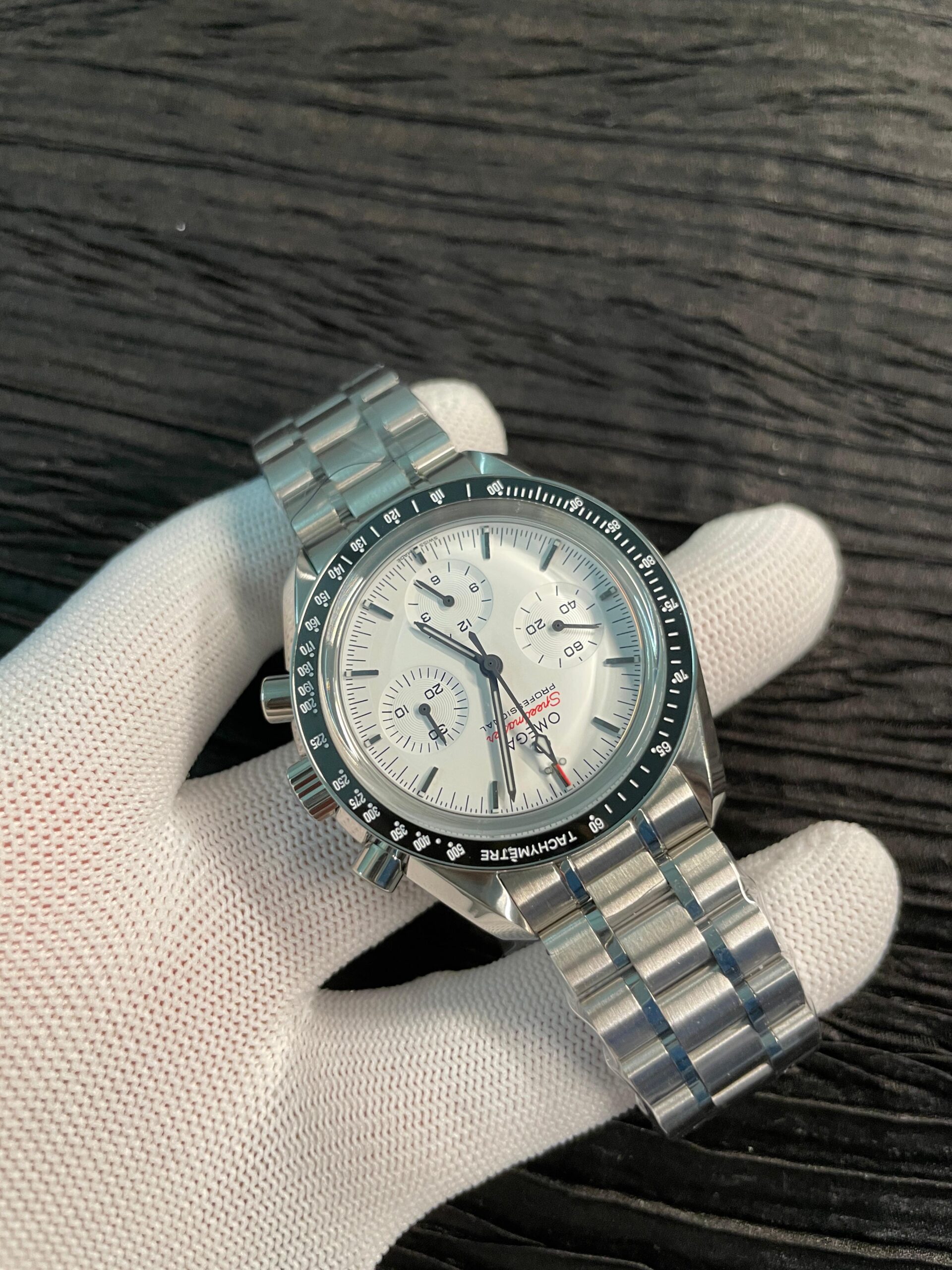 Speedmaster Professional SS N1F Best Edition White Dial On SS Bracelet Asian 3861 - Image 4