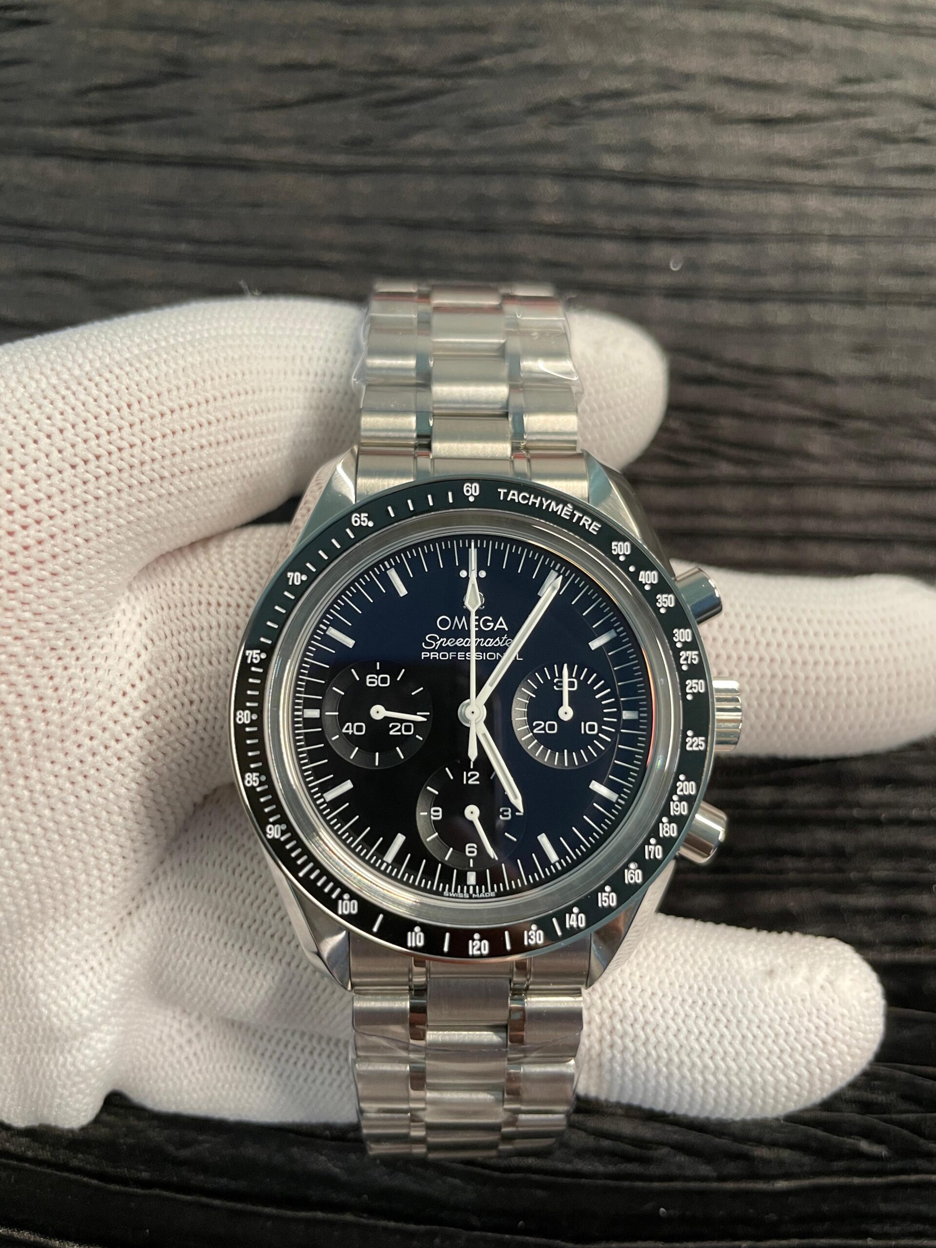 Speedmaster Professional SS N1F Best Edition Black Dial On SS Bracelet Asian 3861