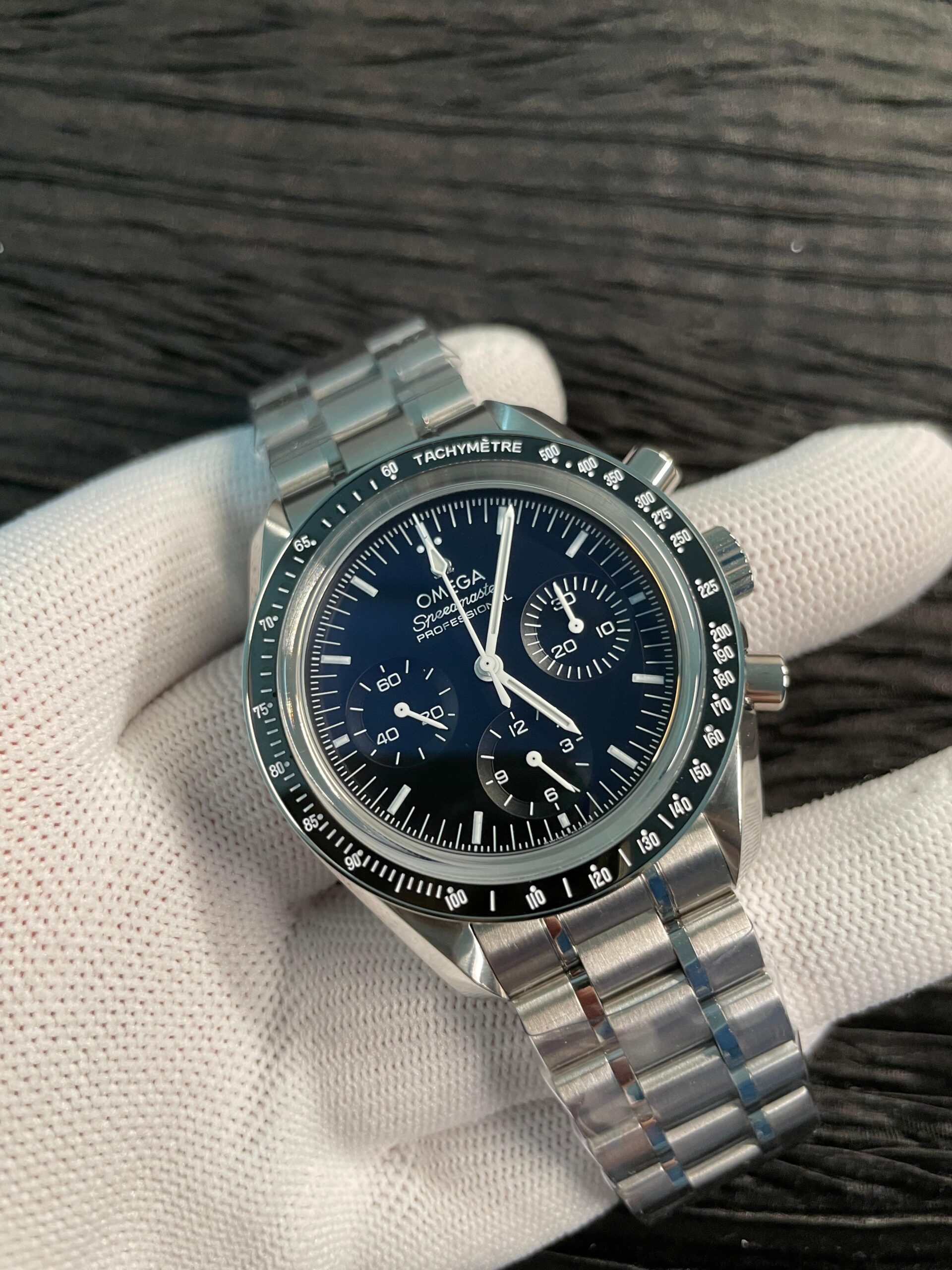 Speedmaster Professional SS N1F Best Edition Black Dial On SS Bracelet Asian 3861 - Image 3