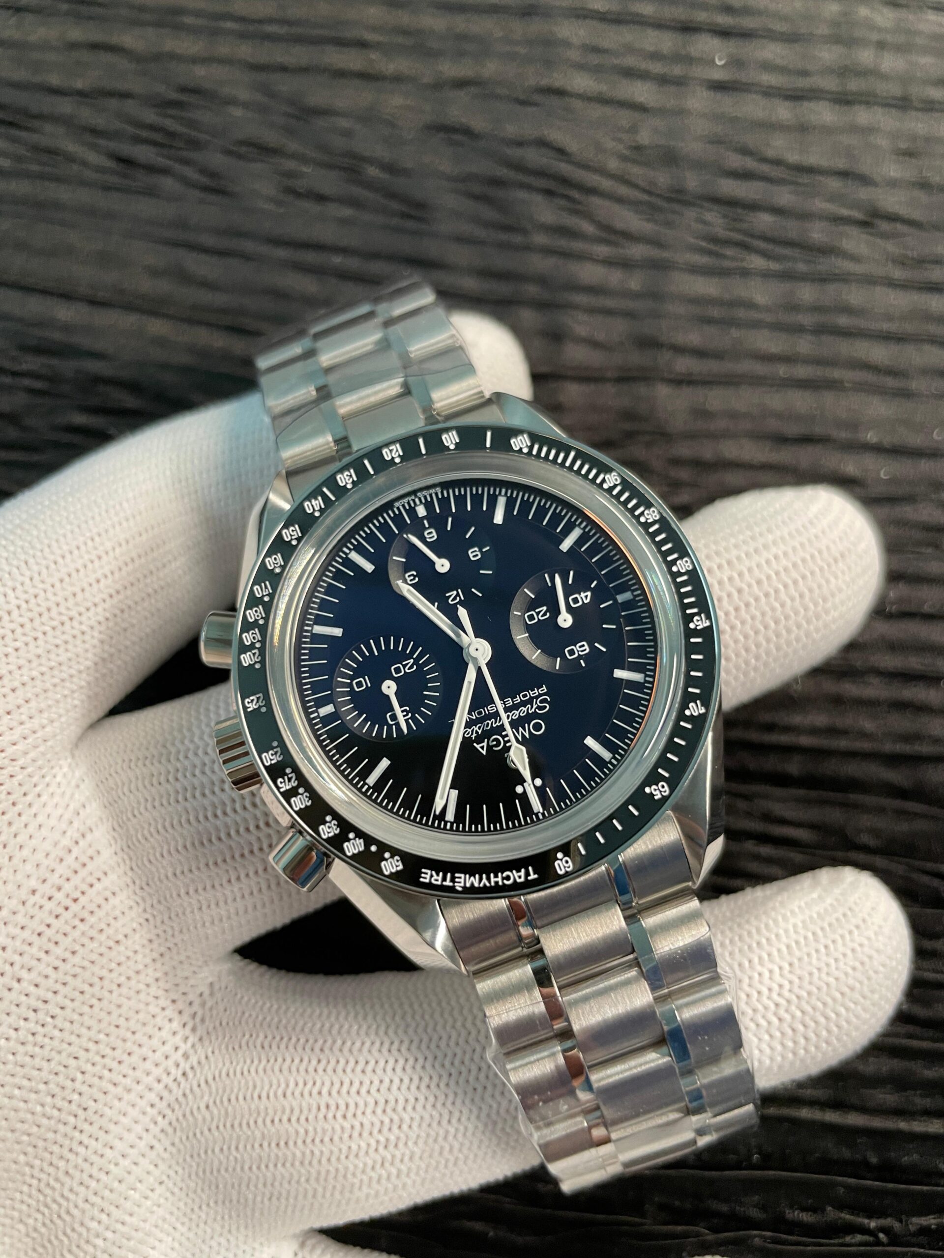Speedmaster Professional SS N1F Best Edition Black Dial On SS Bracelet Asian 3861 - Image 4