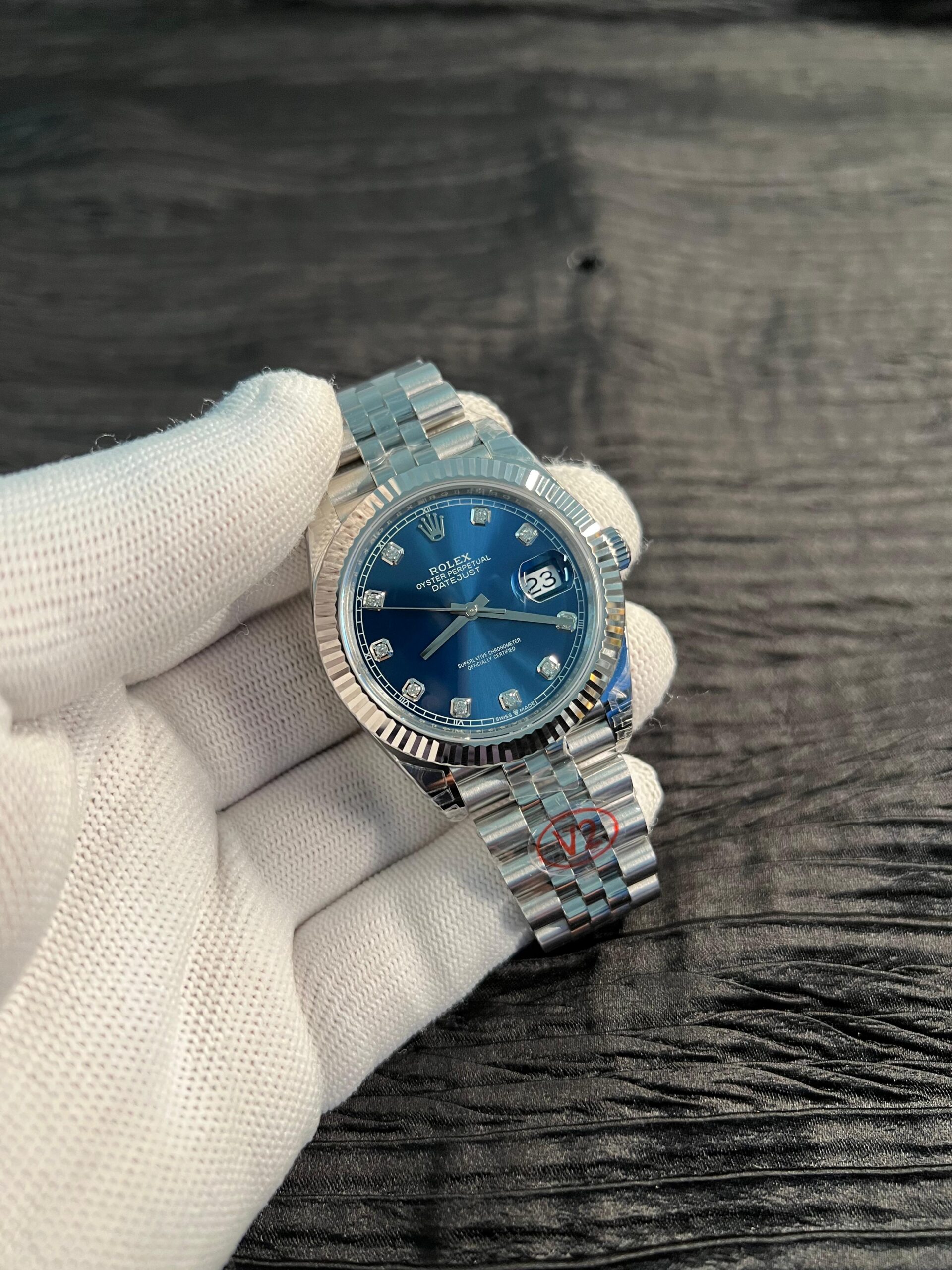 Date 126334 Diamond Bezel 904L SS VSF V2 1:1 Best Edition Blue Dial Diamond Marker On Jubilee Bracelet VS3235 - Image 3