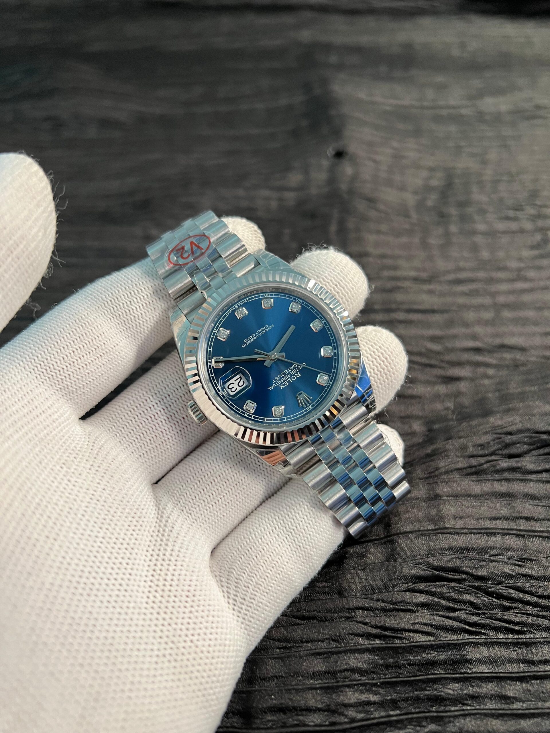 Date 126334 Diamond Bezel 904L SS VSF V2 1:1 Best Edition Blue Dial Diamond Marker On Jubilee Bracelet VS3235 - Image 4