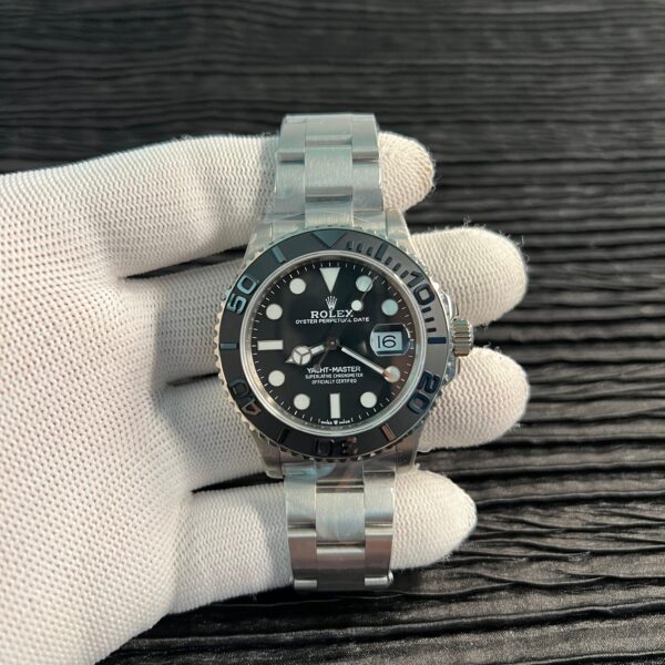 Yacht 226627 Titanium QF 1:1 Best Edition Black Dial On Titanium Bracelet (Free sprung)