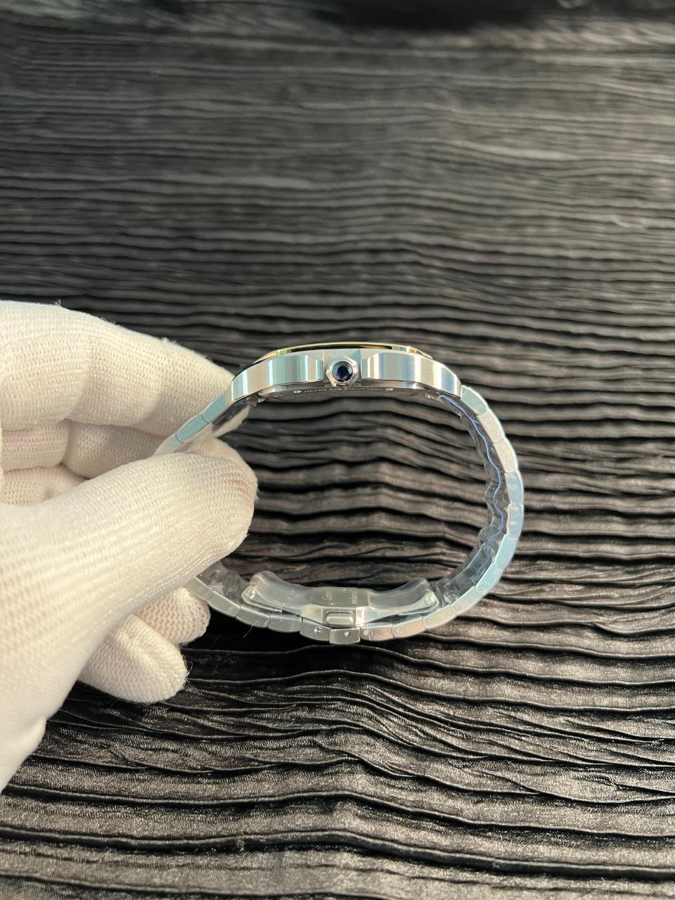 Santos de Carti Skeleton SS/YG MLF Skeleton Dial On SS/YG SmartLink Bracelet Super Clone 9611MC - Image 5