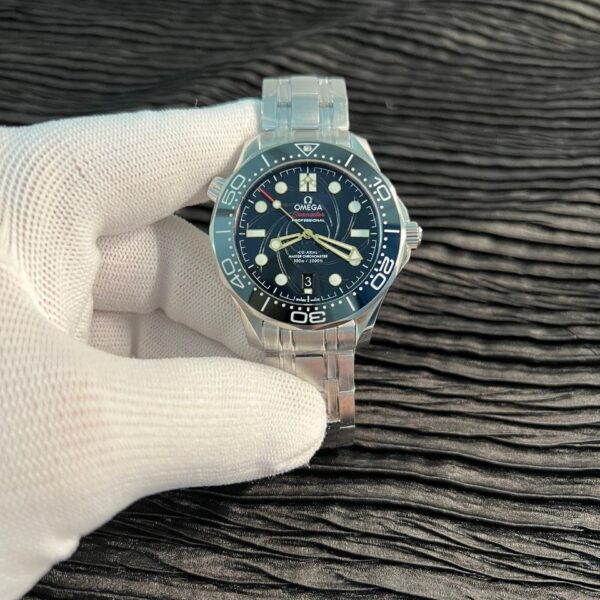 Seamaster Diver 300M 007 SS V4 VSF 1:1 Best Edition Black Wave Textured Dial On SS Bracelet Super Clone Asian 8800