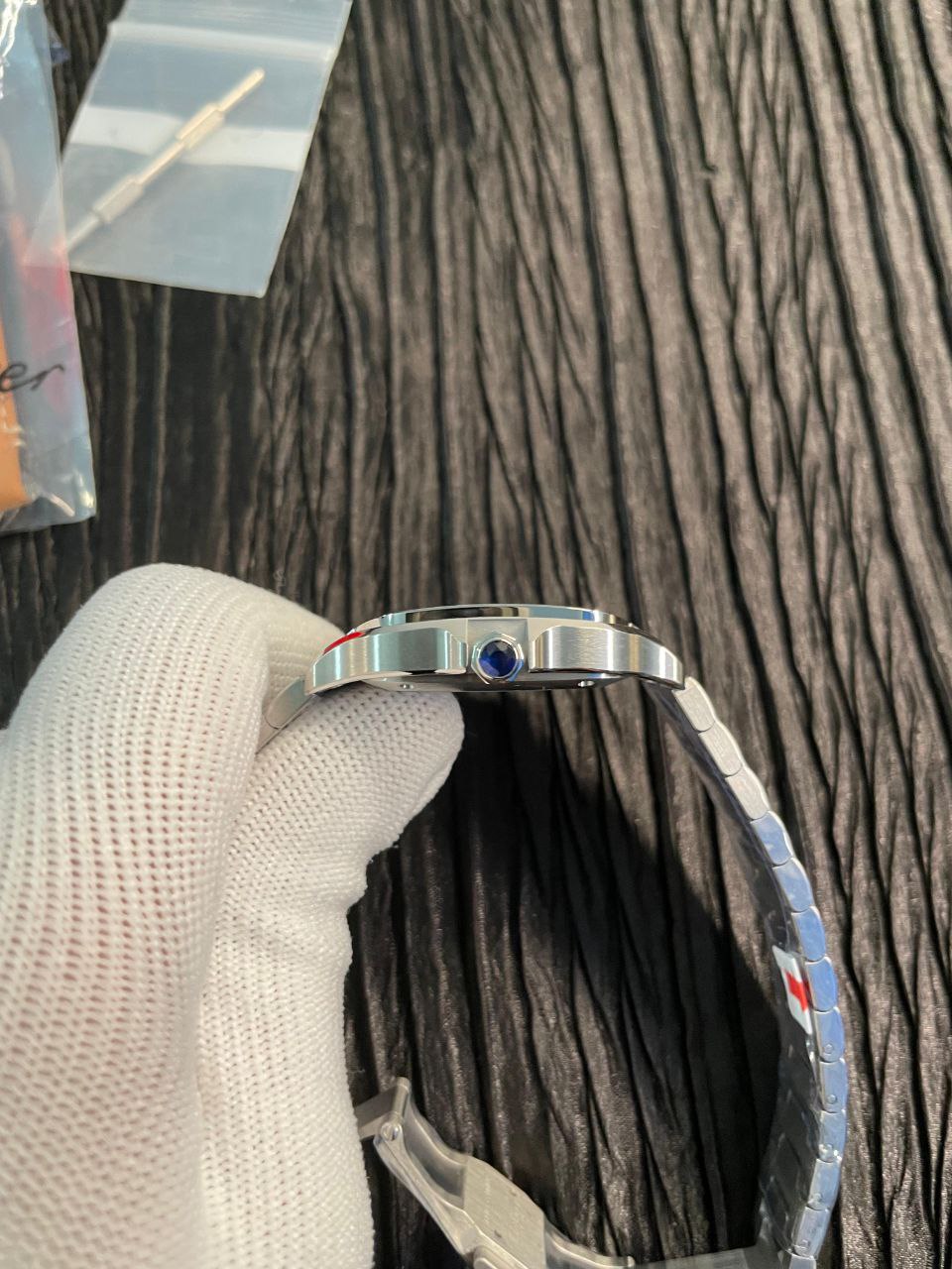 Santos de Carti 35mm SS BVF 1:1 Best Edition White Dial on SS SmartLinks Bracelet MIYOTA 9015 - Image 5