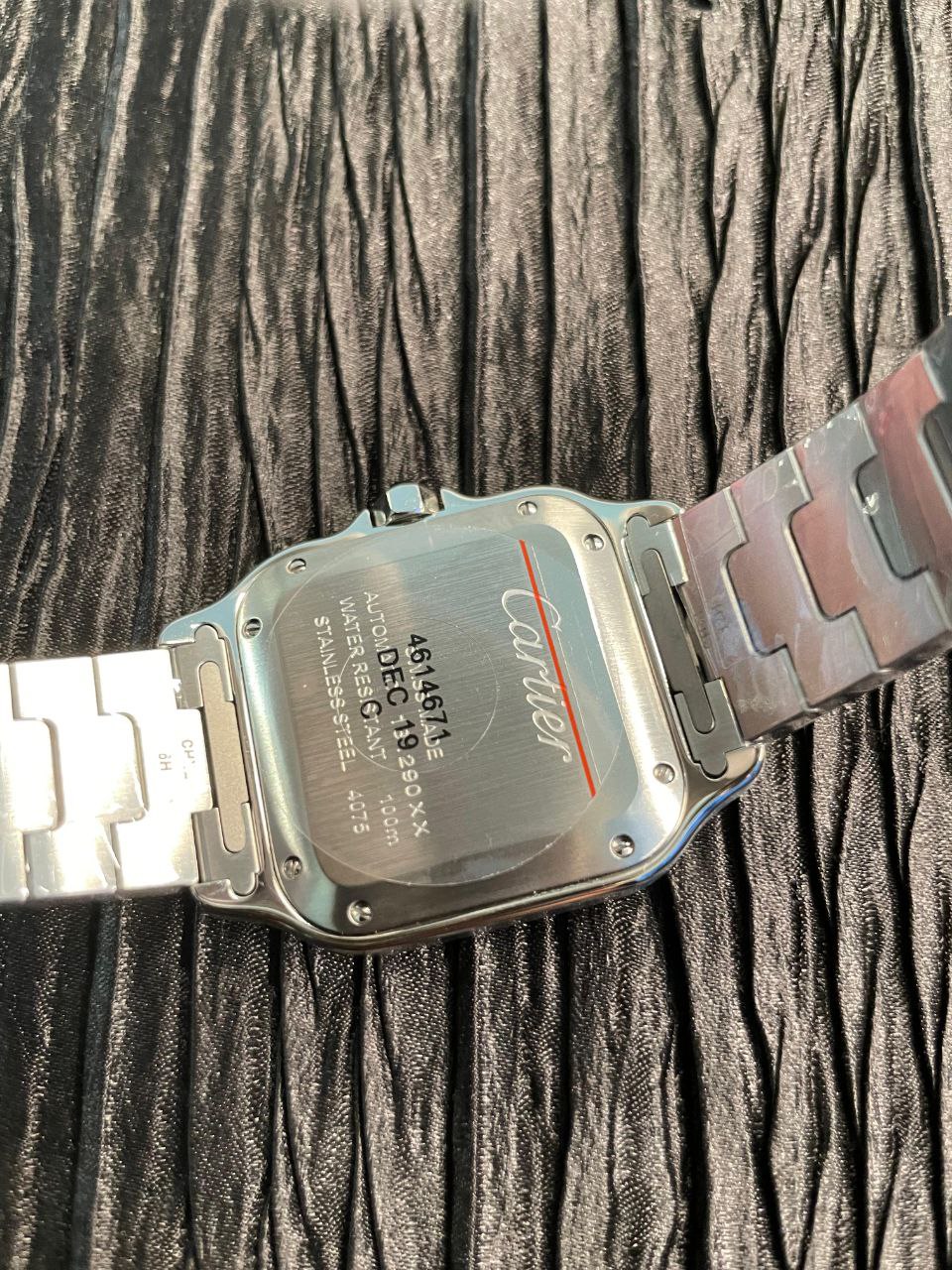 Santos de Carti 35mm SS BVF 1:1 Best Edition White Dial on SS SmartLinks Bracelet MIYOTA 9015 - Image 7