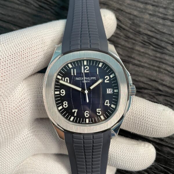 Aquanaut 5168G 42mm Gain Weight SS DDF 1:1 Best Edition Blue Dial On Blue Rubber Strap Super Clone DD330