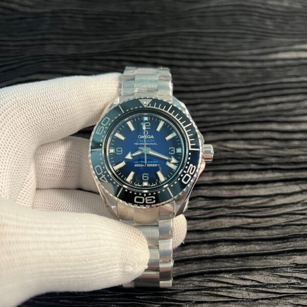 Seamaster 6000M Ultra Deep SS VSF 1:1 Best Edition Deep Blue Dial on SS Bracelet A8912 Super Clone